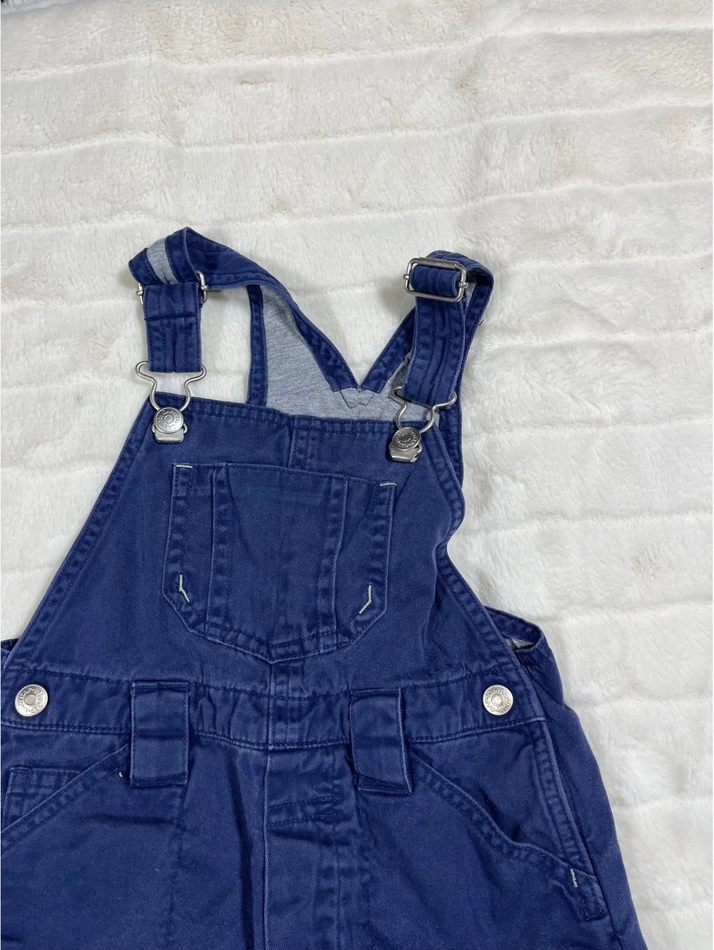 Y2K VTG Baby Gap Sept 2001 Blue 2T Unisex Lined Fall Winter Boys School Overalls